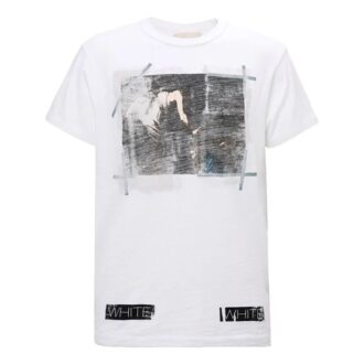 T-shirt à manches courtes imprimé blanc