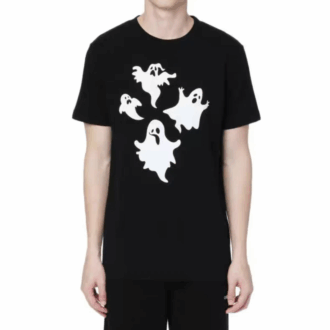 T-shirt à manches courtes imprimé noir