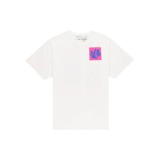 T-shirt à manches courtes imprimé oversize FW19 pour homme, blanc