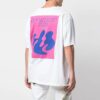 T-shirt à manches courtes imprimé oversize FW19 pour homme, blanc