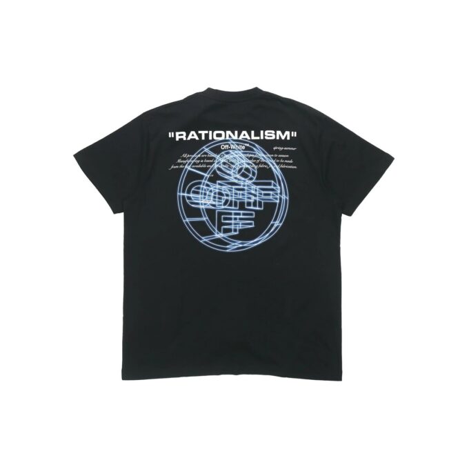 T-shirt à manches courtes imprimé Rationalism, noir