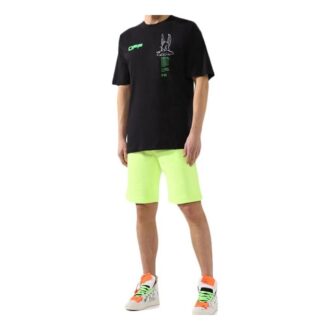 T-shirt à manches courtes imprimé SS21 Noir