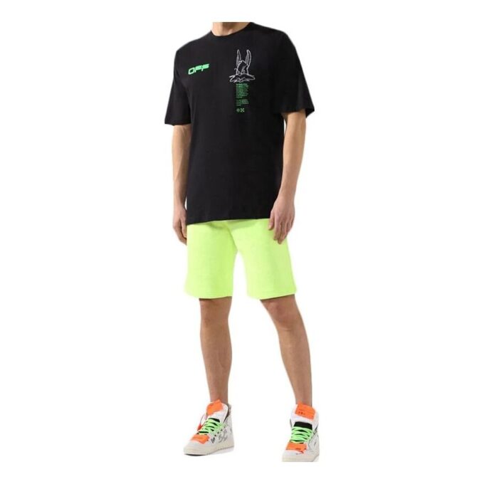 T-shirt à manches courtes imprimé SS21 Noir