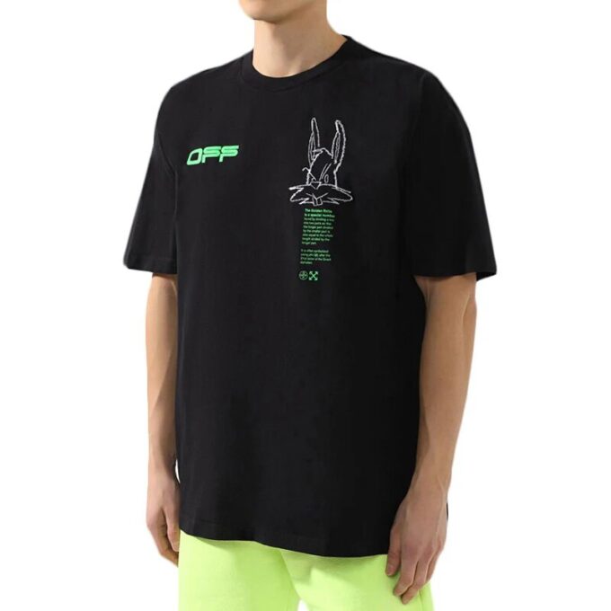 T-shirt à manches courtes imprimé SS21 Noir