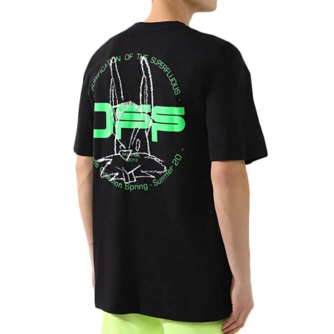 T-shirt à manches courtes imprimé SS21 Noir