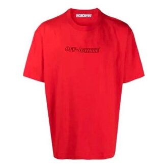 T-shirt à manches courtes imprimé SS21 Rouge