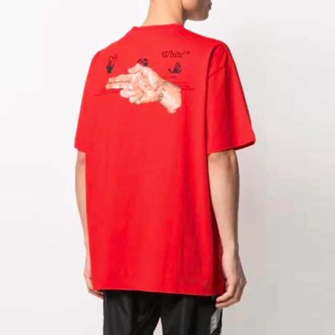 T-shirt à manches courtes imprimé SS21 Rouge
