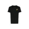 T-shirt à manches courtes imprimé Terre brodé Noir