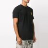 T-shirt à manches courtes imprimé Terre brodé Noir