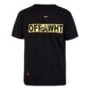 T-shirt à manches courtes en coton imprimé noir