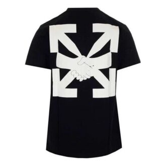 T-shirt à manches courtes noir avec impression « Agreement »