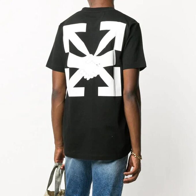 T-shirt à manches courtes noir avec impression « Agreement »