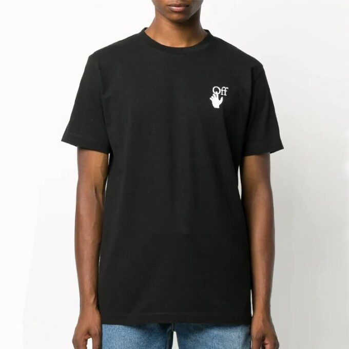 T-shirt à manches courtes noir avec impression « Agreement »