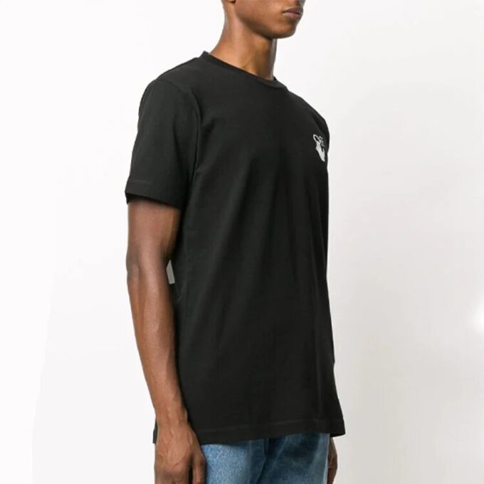 T-shirt à manches courtes noir avec impression « Agreement »
