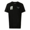 T-shirt à manches courtes noir avec motif imprimé « The Kiss »