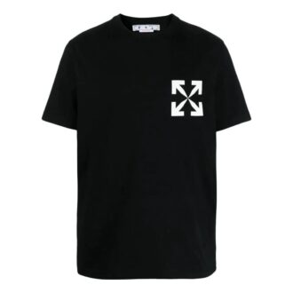 T-shirt à manches courtes noir imprimé Arrows Off-White pour homme SS22
