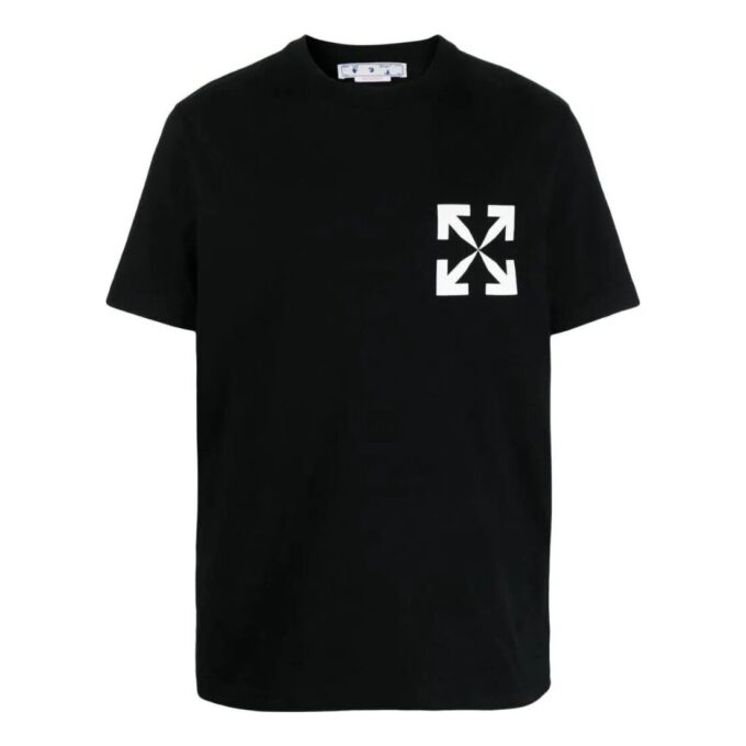 T-shirt à manches courtes noir imprimé Arrows Off-White pour homme SS22