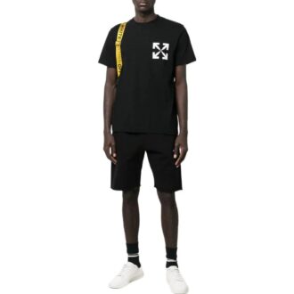 T-shirt à manches courtes noir imprimé Arrows Off-White pour homme SS22