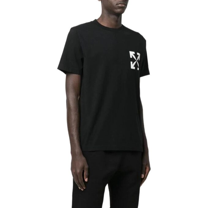 T-shirt à manches courtes noir imprimé Arrows Off-White pour homme SS22