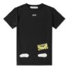 T-shirt à manches courtes noir Off-White pour homme C/O Virgil Abloh Tiger Stripes Splash Ink
