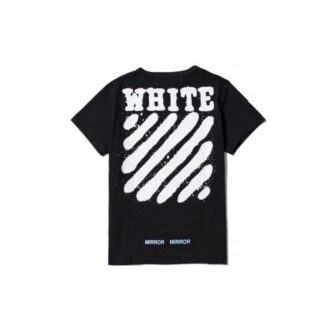 T-shirt à manches courtes noir Off-White pour homme C/O Virgil Abloh Tiger Stripes Splash Ink