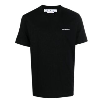 T-shirt à manches courtes noir Off-White pour homme, collection printemps-été 2022, avec imprimé au dos
