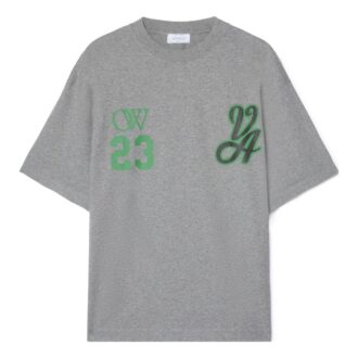 T-shirt à manches courtes Off-White 23 Varsity Skate « Melange Grey »