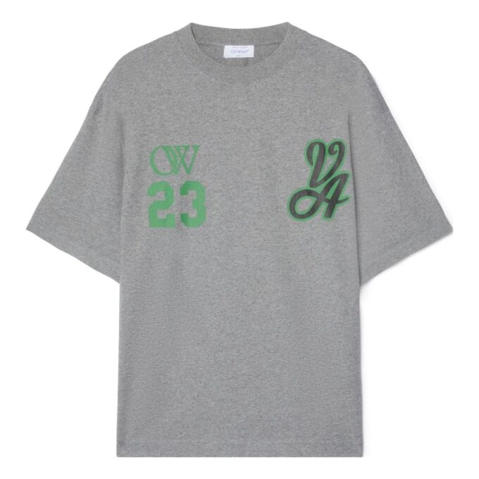 T-shirt à manches courtes Off-White 23 Varsity Skate « Melange Grey »