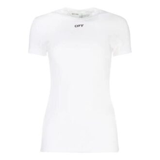 T-shirt à manches courtes Off-White Logo Blanc T-shirt à manches courtes Off-White Logo Blanc