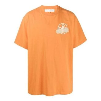 T-shirt à manches courtes Off-White pour homme avec patch en caoutchouc Bronzing Arrow