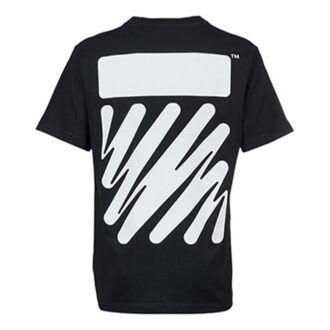 T-shirt à manches courtes Off-White pour homme, collection printemps-été 2022, imprimé sur coton uni, noir