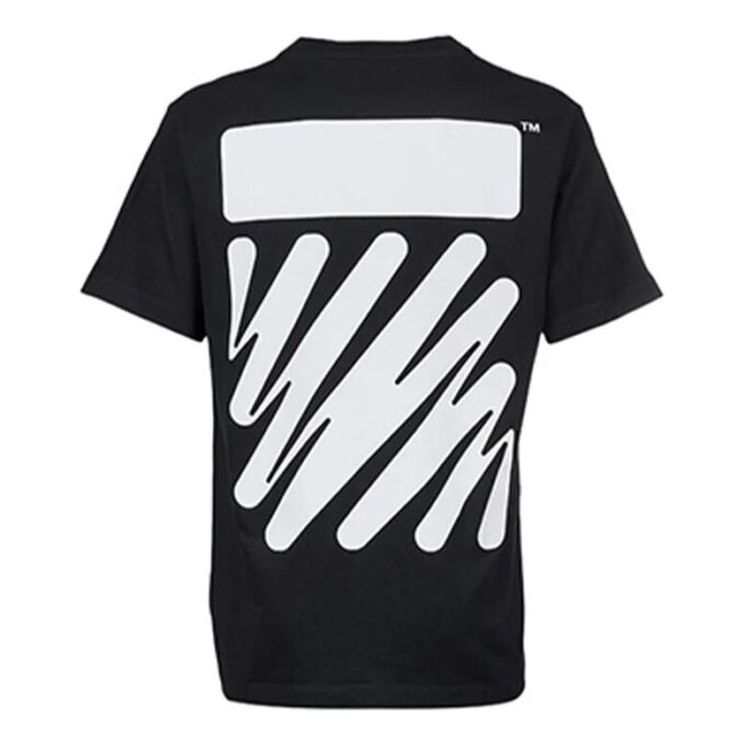 T-shirt à manches courtes Off-White pour homme, collection printemps-été 2022, imprimé sur coton uni, noir