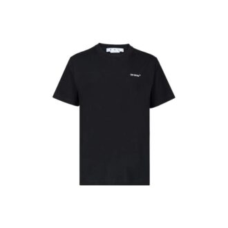 T-shirt à manches courtes Off-White pour homme, collection printemps-été 2022, imprimé sur coton uni, noir