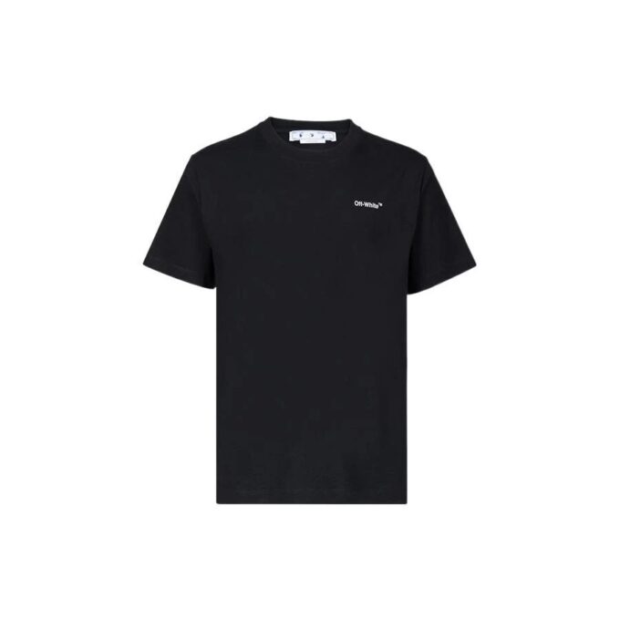 T-shirt à manches courtes Off-White pour homme, collection printemps-été 2022, imprimé sur coton uni, noir