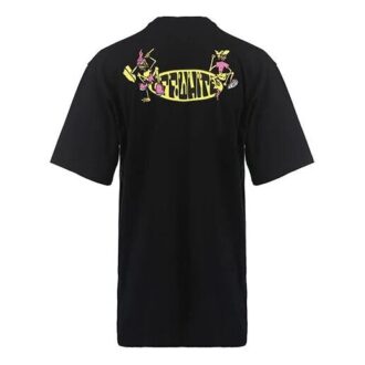 T-shirt à manches courtes Off-White pour homme, collection SS22, imprimé alphabétique cartoon, noir