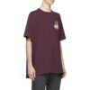 T-shirt à manches courtes Off-White pour homme, violet, avec patch en caoutchouc « Bronzing Arrow »