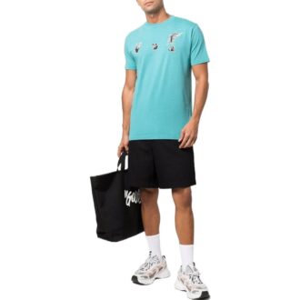 T-shirt à manches courtes Off-White x MLB Miami Marlins « Lake Blue »