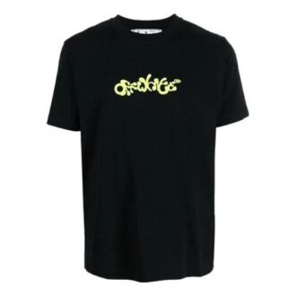 T-shirt à manches courtes Opposite Arrow Slim « Noir/Vert citron »