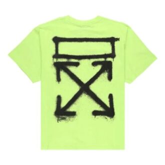 T-shirt à manches courtes oversize Virgil Abloh SS20 avec motif de peinture à la bombe