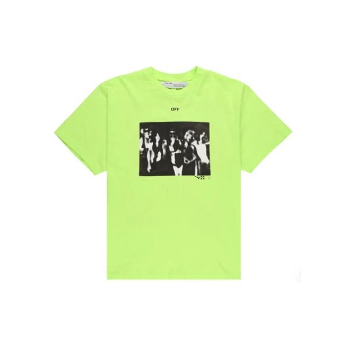 T-shirt à manches courtes oversize Virgil Abloh SS20 avec motif de peinture à la bombe