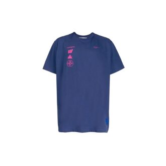 T-shirt à manches courtes pour homme avec applique « Mariana Painting » – Bleu