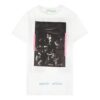 T-shirt à manches courtes pour homme avec logo « Black White » et motif de flèches dans le dos