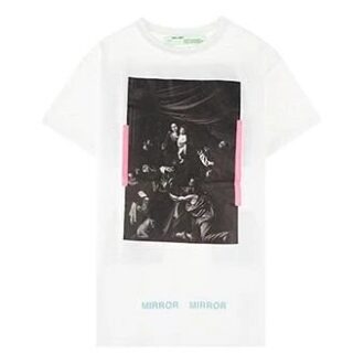 T-shirt à manches courtes pour homme avec logo « Black White » et motif de flèches dans le dos