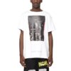 T-shirt à manches courtes pour homme avec logo « Black White » et motif de flèches dans le dos