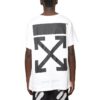 T-shirt à manches courtes pour homme avec logo « Black White » et motif de flèches dans le dos