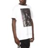 T-shirt à manches courtes pour homme avec logo « Black White » et motif de flèches dans le dos
