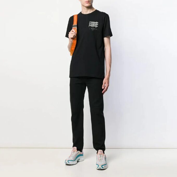 T-shirt à manches courtes pour homme avec logo, coupe normale