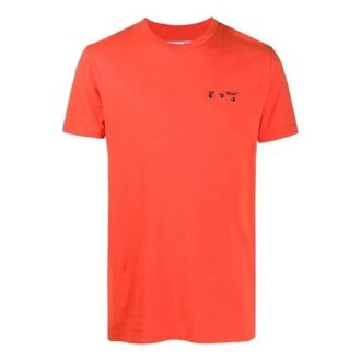 T-shirt à manches courtes pour homme FW20 avec logo appliqué, orange
