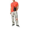 T-shirt à manches courtes pour homme FW20 avec logo appliqué, orange