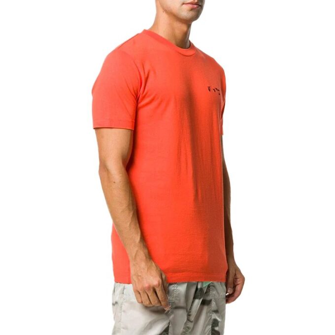 T-shirt à manches courtes pour homme FW20 avec logo appliqué, orange